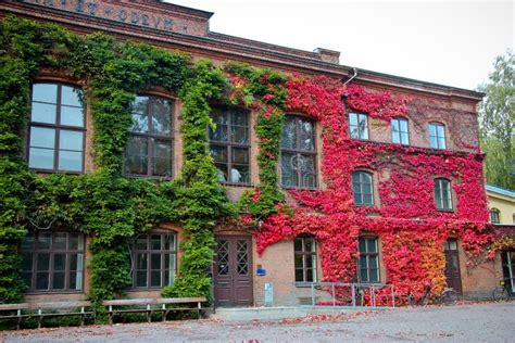 Old Building On The Campus Grounds Of Lund University In Sweden Stock