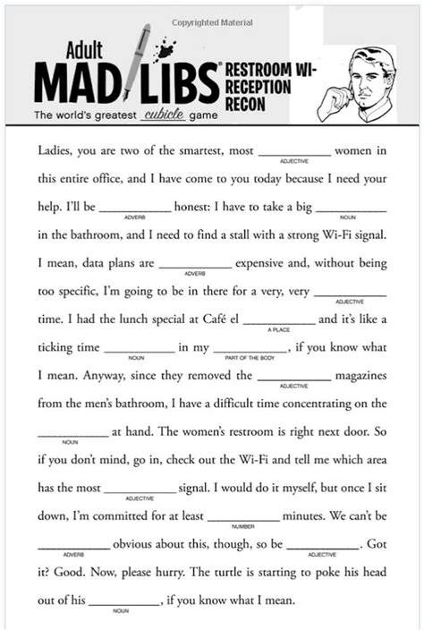 I used to beg my parents to buy them for me all the time, but i only seemed to get them as car games when. Top Dirty Mad Libs Printable | Dan's Blog