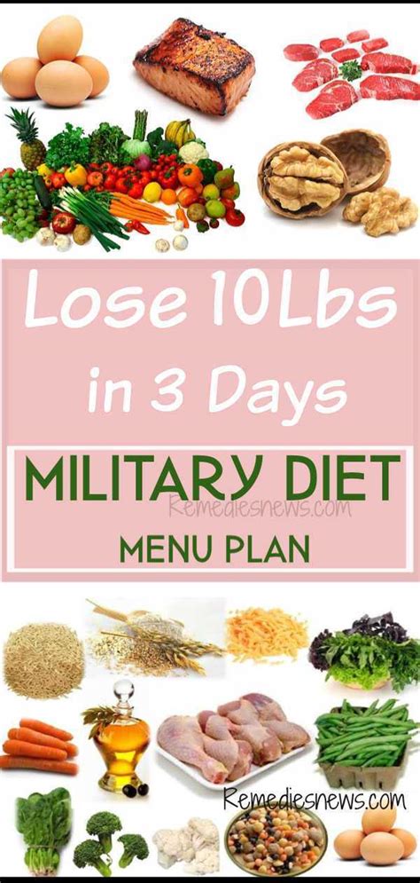 3 Day Military Diet Plan To Lose 10 Pounds In A Week Dailyhealthy 6