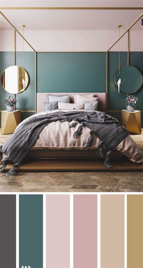 hint  grey teal  mauve  grey accents color palette  bedroom color colorinspi