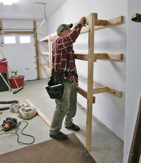 Diy Garage Storage Shelves Plans Diy Overhead Garage Storage Shelf