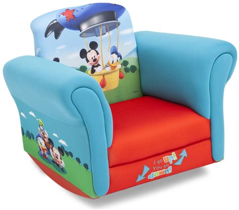 Add comfortable, stylish seating to your home with this upholstered tufted button accent chair. Delta Upholstered Child's Mickey Mouse Rocking Chair - Kmart