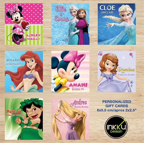 Disney Printable School Labels Disney T Tags Personalized Princess