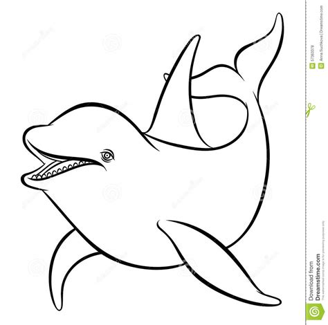 Dolphin drawing, finished with marker and crayons. Dolphin or orca stock illustration. Illustration of mascot ...