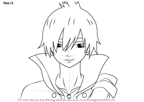 How To Draw Zeref Dragneel From Fairy Tail Fairy Tail Step By Step