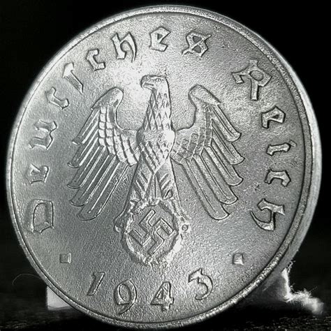 The 1938e Ww2 Eagle Third Reich World War 2 German Coin Nazi Bronze