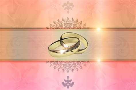 Floral Gold Invitation Rings Wedding Stock Illustrations 518 Floral