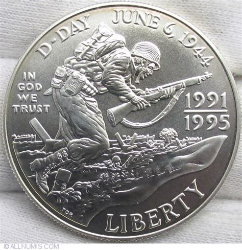 1 Dollar 1993 D 50th Anniversary Of World War Ii Dollar