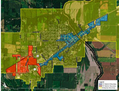 Carmi Tif Districts And The Enterprise Zone Map City Of Carmi Illinois
