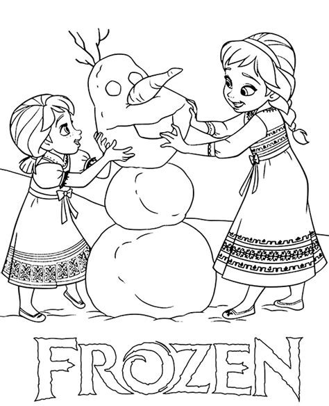 10 Coloring Pages Elsa And Anna