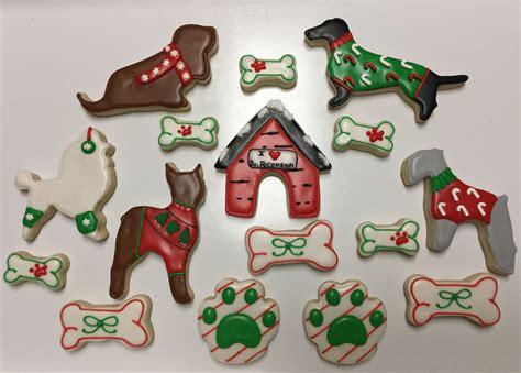 Christmas Dogs Decorated Sugar Cookies By I Am The Cookie Lady