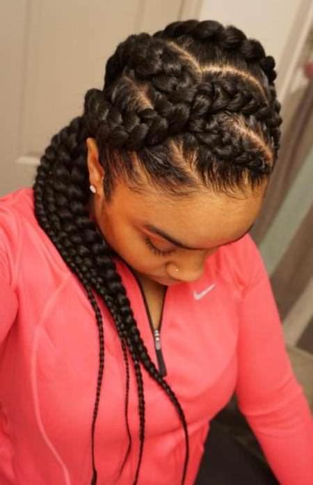 Fancy French Braids for Black Women