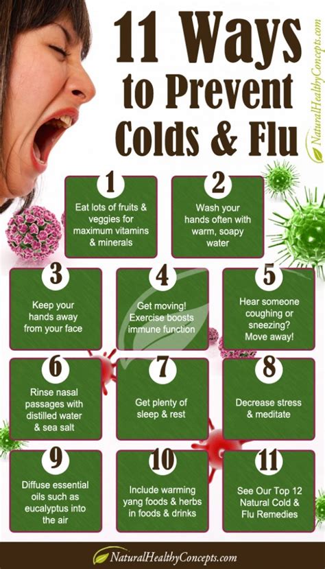 Ways How To Cure Colds And Flu Infographic