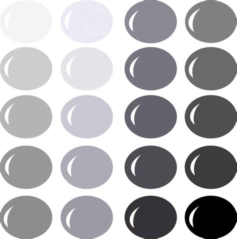 Shades Gray Paint Color Palette