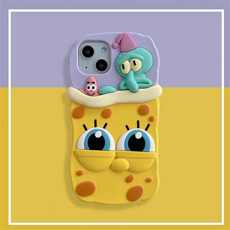 3d Stereoscopic Design Spongebobs Best Friend Phone Cases For Iphone 13