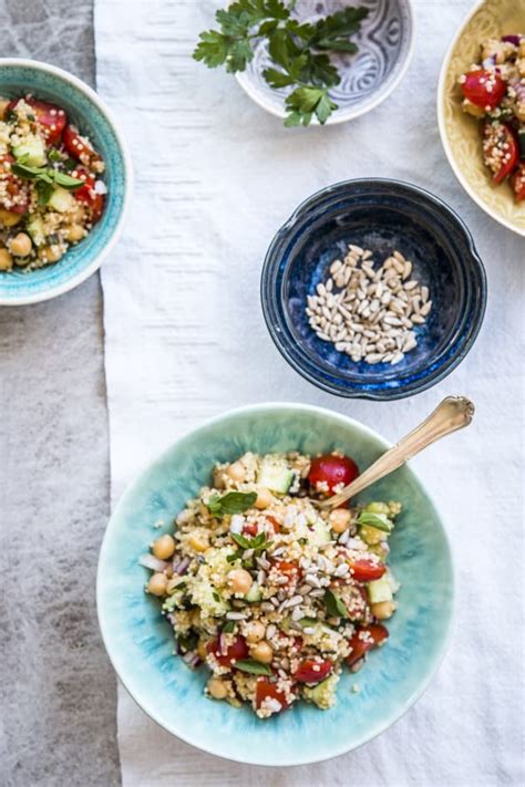 This couscous salad with its roasted squash and citrusy vinaigrette bridges the gap. Mediterranean Chopped Chickpea Couscous Salad Picture ...