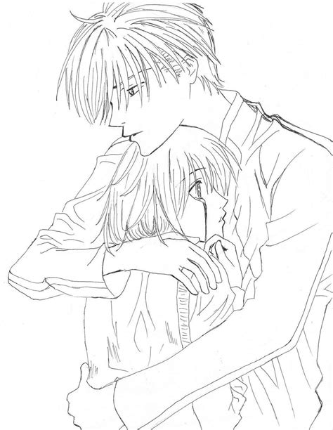 Anime Couple Coloring Pages Free Coloring Pages