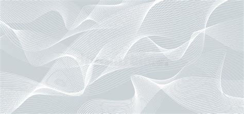 Abstract White Wave Or Wavy Line Background And Texture Stock Vector