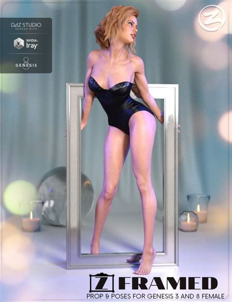 Z Framed Prop And Poses For Genesis 3 And 8 Female ‣ Daz 3d And Poser