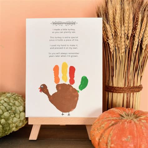 CUTEST Turkey Handprint Craft + Poem Printable - Make Life Lovely