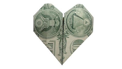 How To Fold A Money Origami Heart Youtube
