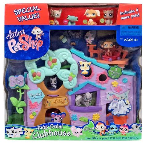Littlest Pet Shop Pets Only Clubhouse Playset With 4 Bonus Pets Hasbro