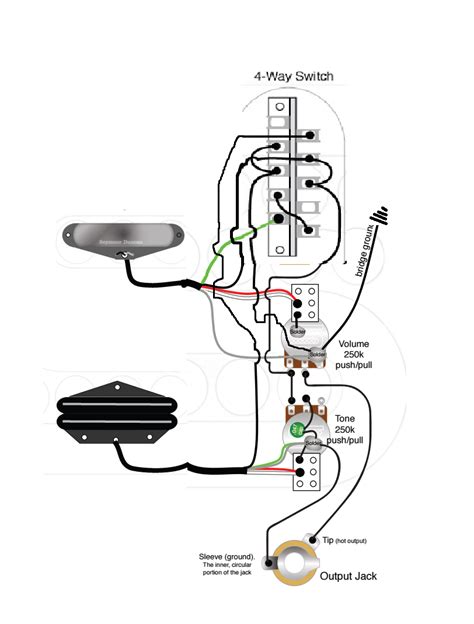 I have attached a sd wiring diagram for a modern setup with what i believe to be push/pull coil splits. Tele Hot Rails wiring help / 4 way switch / 2 push pull pots coil split
