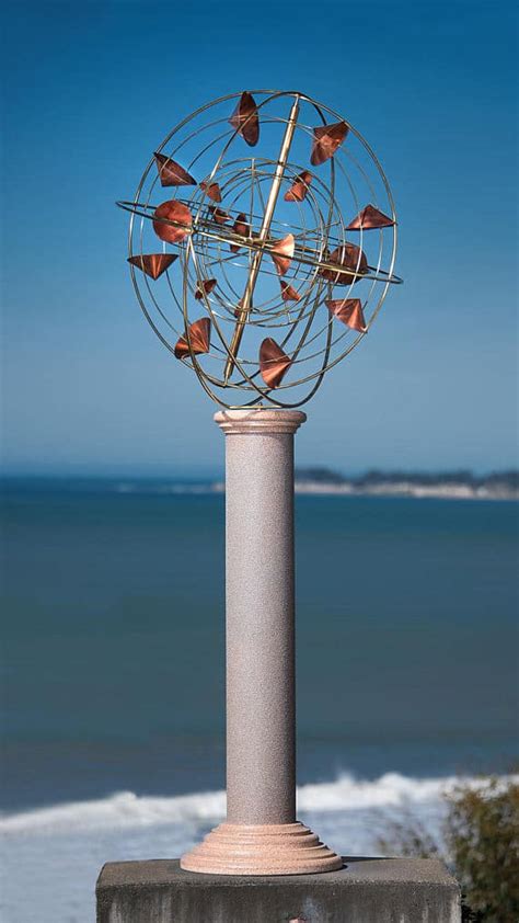 Stratasphere Wind Sculpture On Pedestal Heitzman Studios