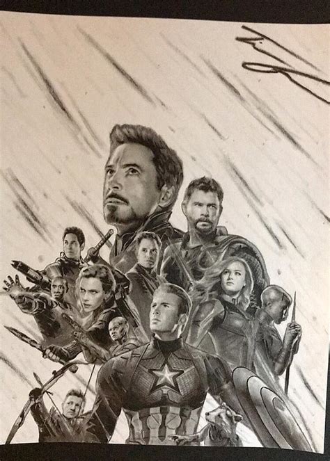 Avengers Drawing By Timothy Ferrone Pixels