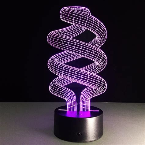 Laser Cut Spiral Shape 3d Illusion Lamp Free Vector Cdr Download