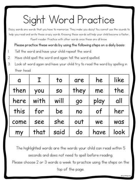 Pin On Sight Words Sightwords