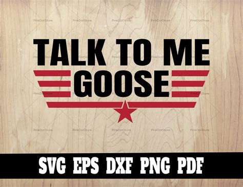 Talk To Me Goose Top Gun Svg Etsy