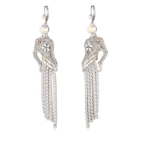 Butler Wilson Elegant Lady Crystal Earrings QVC UK