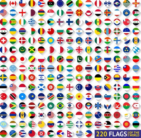 All World Flags Vector Icon Set Flags Of The World Al