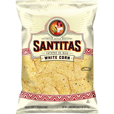 santitas tortilla chips white corn 11 oz