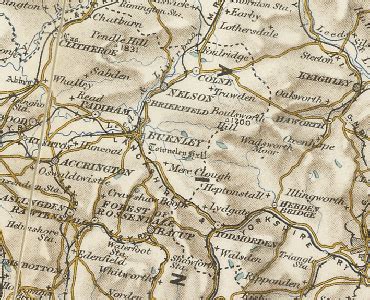 Burnley, lancashire, england show on map. History of Worsthorne, in Burnley and Lancashire | Map and ...