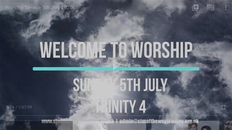 Worship Service 5th July 2020 Youtube