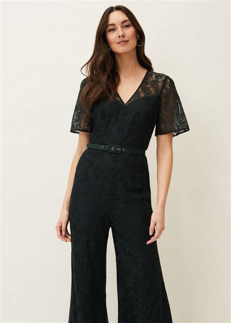 Jumpsuits Womens Phase Eight Jilly Lace Jumpsuit Pine — Masnpaws