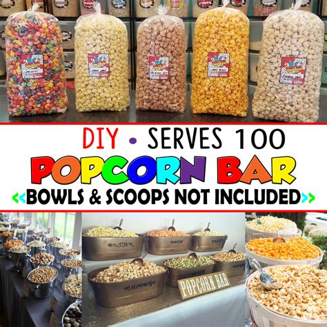 Popcorn Bar Diy Serves 100 Pop Central Popcorn