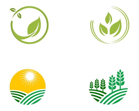 Agriculture Business Logo Template Unique Green Vector Image 623332