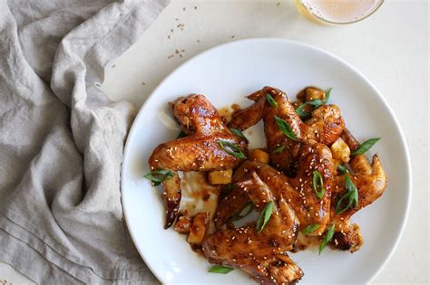 Thread each wing on a bamboo skewer, starting at the meaty end and ending at the wingtip so that the wing is stretched out as much as possible without ripping. Pan-Fried Pineapple Teriyaki Chicken Wings | Teriyaki chicken wings, Chicken wings, Chicken