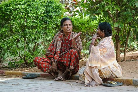 Two Indian Woman Sit On The Ground And Speaking 8 February 2018 Sai