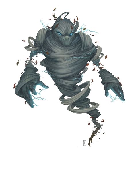 Wind Elemental Brittany Pezzillo Fantasy Monster Creature Concept