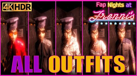 All Outfits 4k Fap Nights At Frennis Night Club Gameplay Youtube