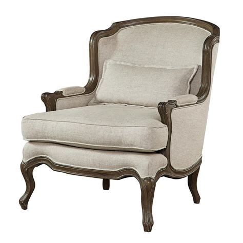 Harrison French Country Linen Accent Chair Zin Home