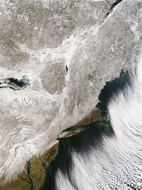 Snow Over The Northeast United States Nasa Earth Observatory Collection
