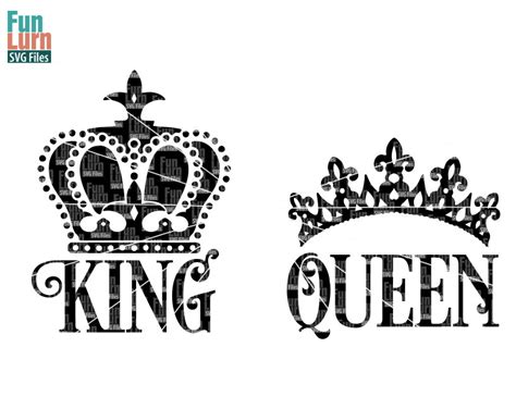 Crown Clipart Files For Cricut Queen Svg King Svg Dxf Crown Svg Cut