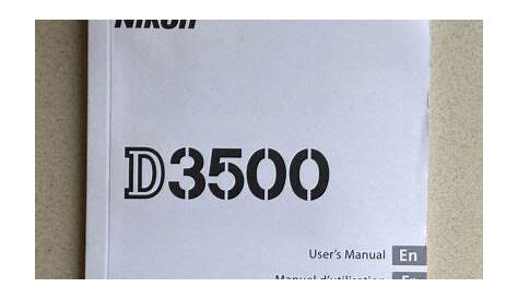 Nikon D3500 Instruction Owner User's Manual Book - NEW | eBay