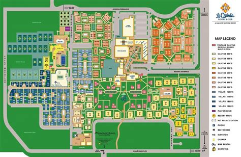 Map Of La Quinta Palm Springs Five Star Resort Pocket Neighborhood