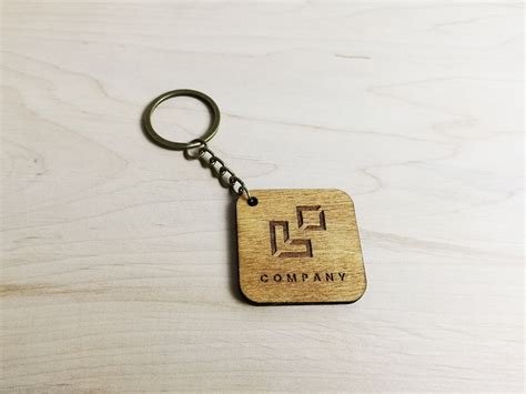 Custom Keychain With Business Logo Engraved Keyring With Etsy